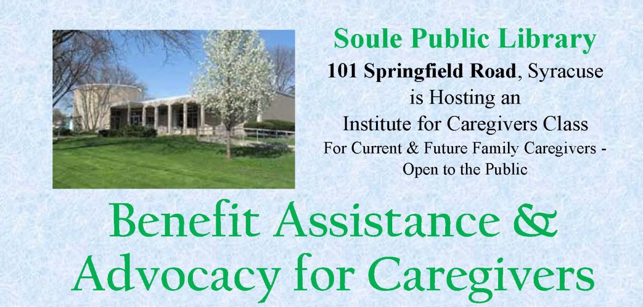 Benefit Assistance and Advocacy Programs for the Caregiver I Care Class May 9 2023