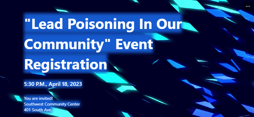 Lead Poisoning in Our Community