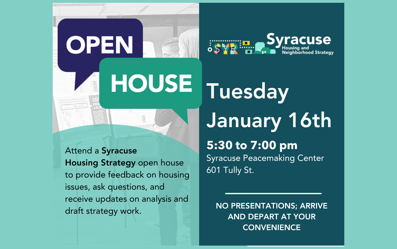 Syracuse Housing and Neighborhood Strategy meeting Jan 16