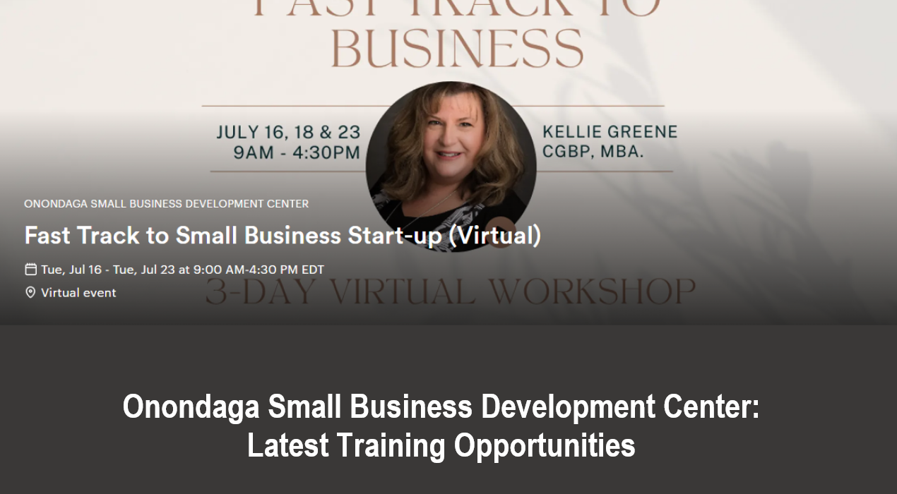 Onondaga SBDC_Latest Training Opportunities
